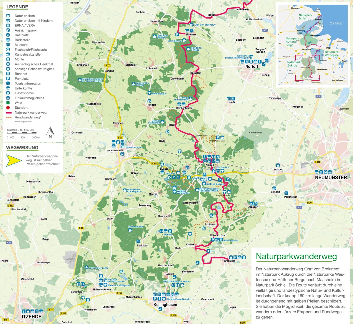 Naturparkwanderweg Aukrug Leit- und Informationssystem